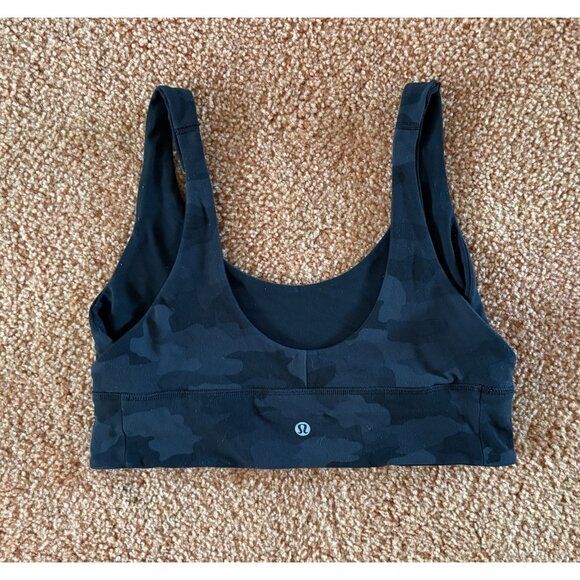 Lululemon Align Reversible Yoga Sports Bra Black/365 Camo Unpadded Size 10 - Picture 7 of 9